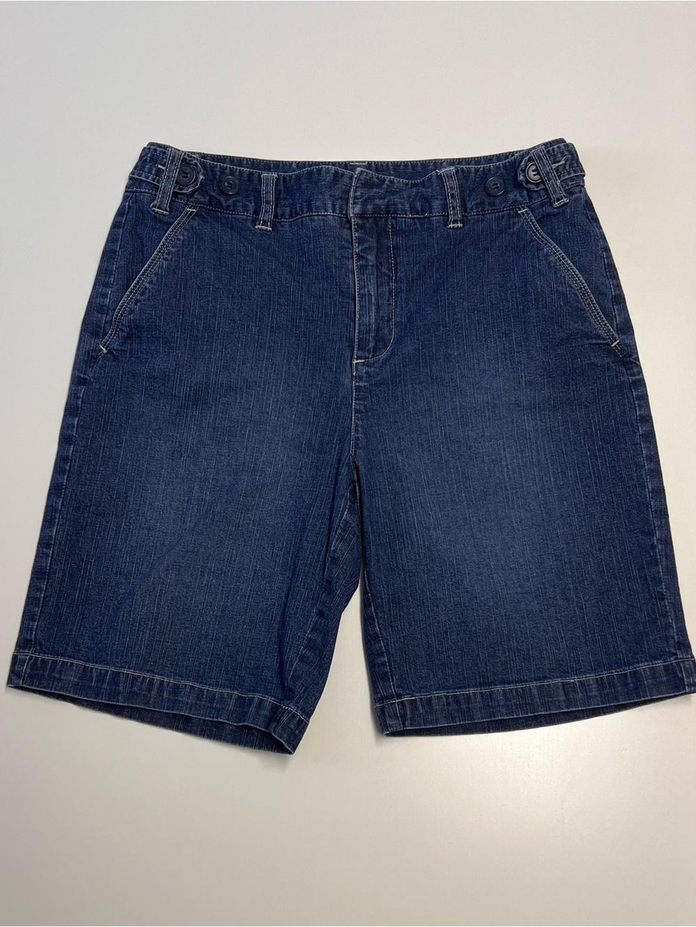 Vintage Jessica Sport Ladies Dark Wash Denim Bermuda Shorts - Size 8